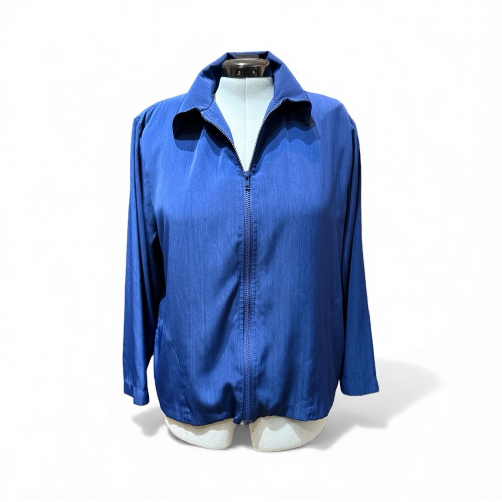 Vintage ‘Graver Studio’ 1980s Women's Lightweight Blue Jacket - Size Large